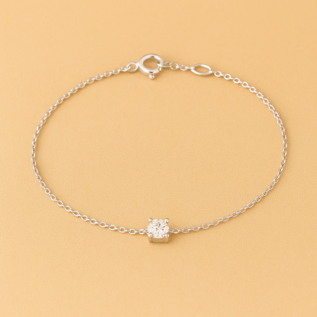 Bransoletka Cléa Sparkling Moissanite z 14-karatowego złota