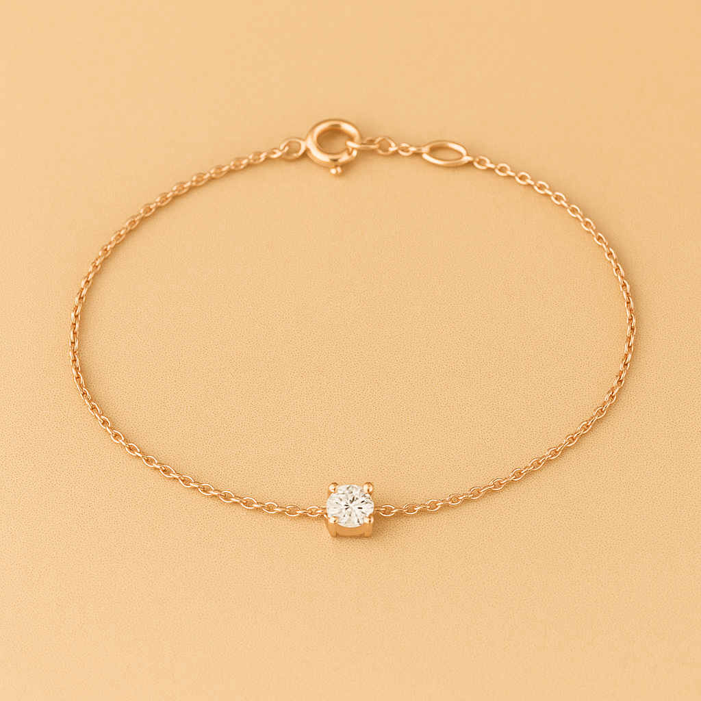 Bransoletka Cléa Sparkling Moissanite z 14-karatowego złota