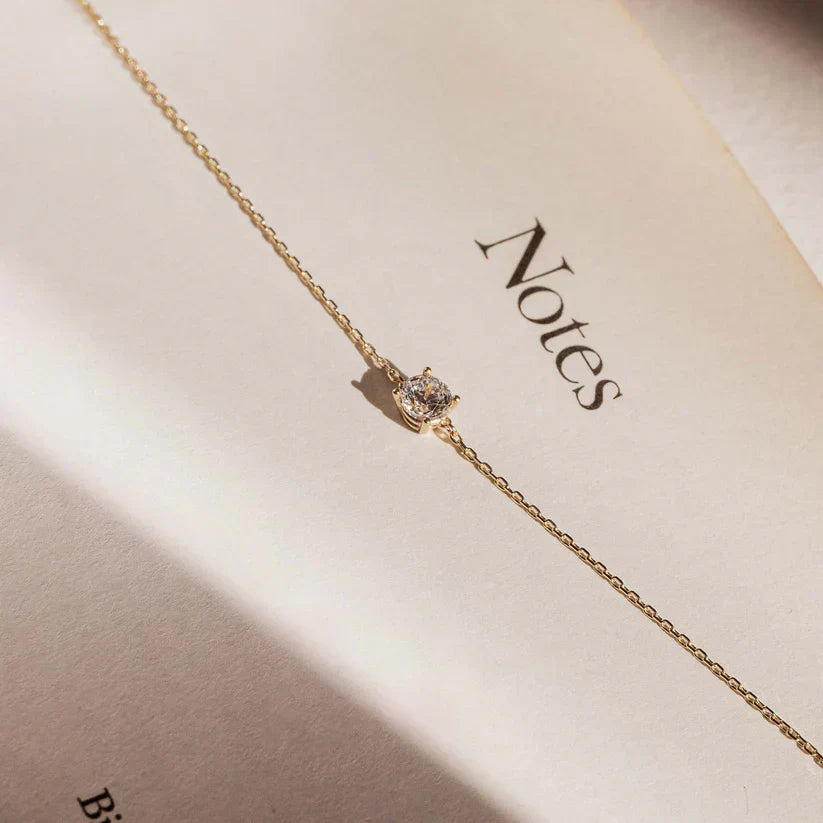 Bransoletka Cléa Sparkling Moissanite z 14-karatowego złota