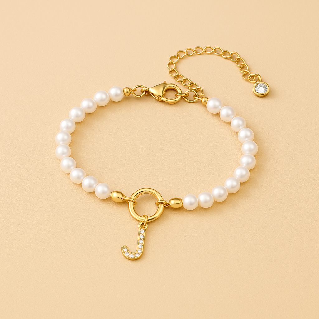Bransoletka Auden Clé Letter Charm z 14-karatowego złota