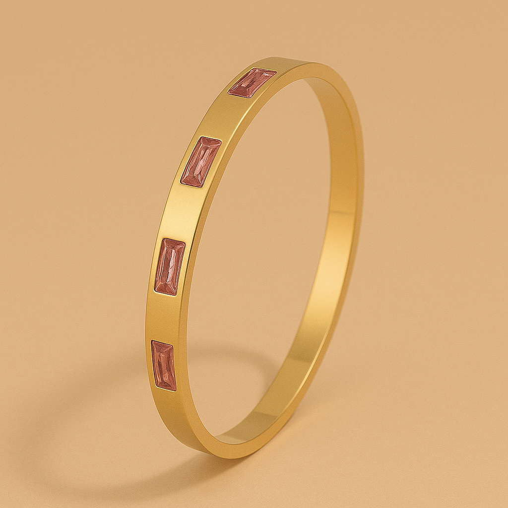 Renata Scarlatti | Elegancka zielona bransoletka z 16-karatowego złota
