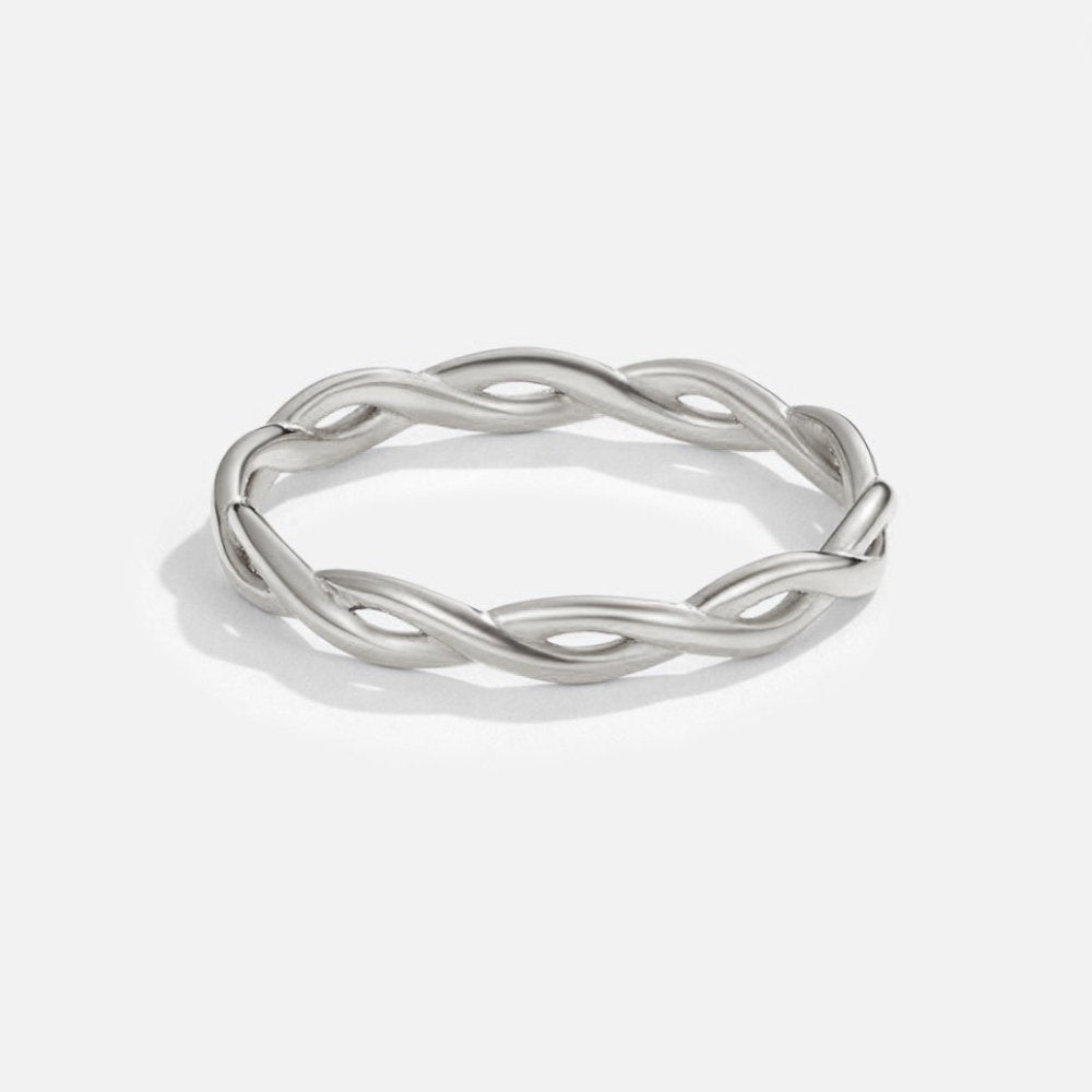 Srebrny pierścień Infinity Twisted Ring